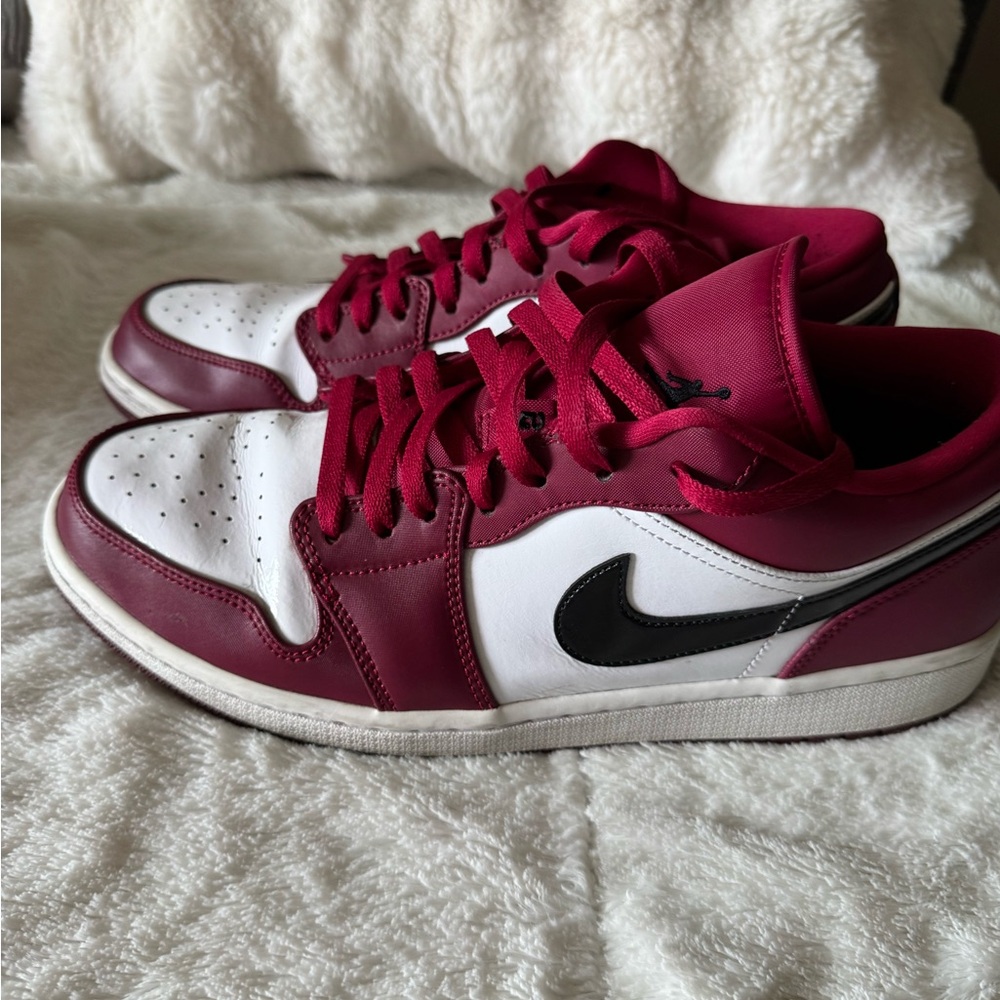 Nike Burgundy and White Athletic Shoes